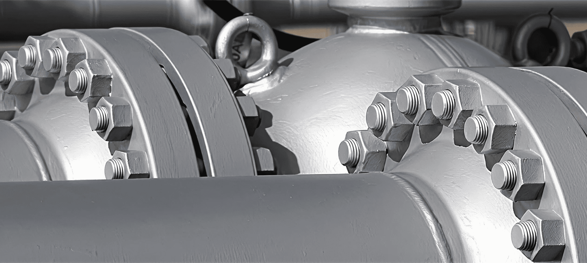 Heavy-duty industrial piping system components